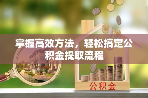 盂县掌握高效方法，轻松搞定公积金提取流程