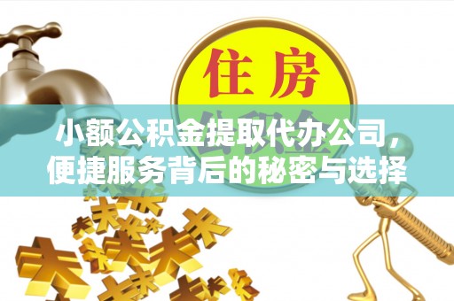 盂县小额公积金提取代办公司，便捷服务背后的秘密与选择指南