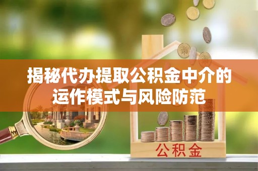 盂县揭秘代办提取公积金中介的运作模式与风险防范